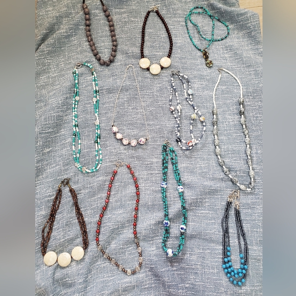 11 Pieces Of Handmade Necklaces